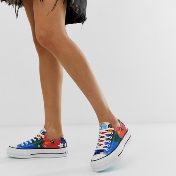 converse platform floral